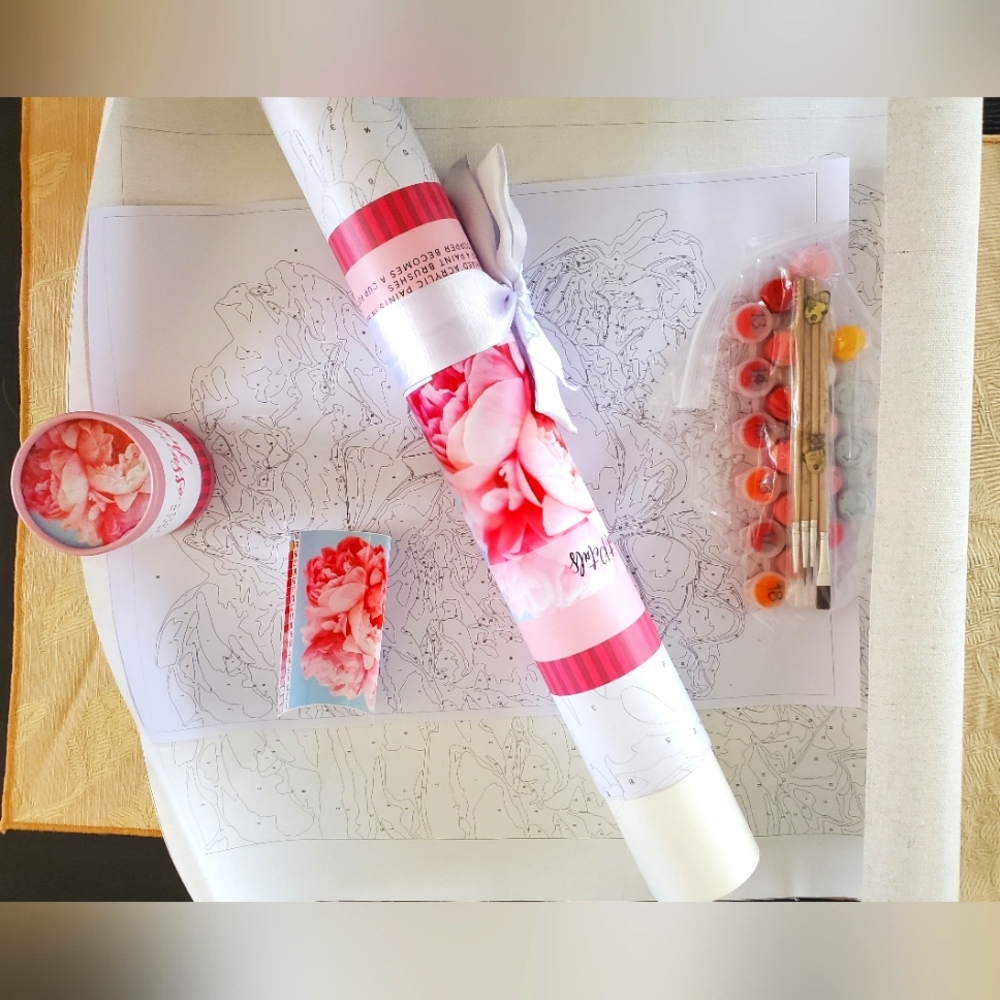 Pink Picasso Paint by Numbers Kit, Perfect Petals